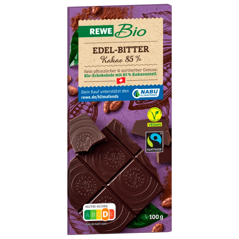 REWE Bio Edel-Bitter-Schokolade 85% 100g